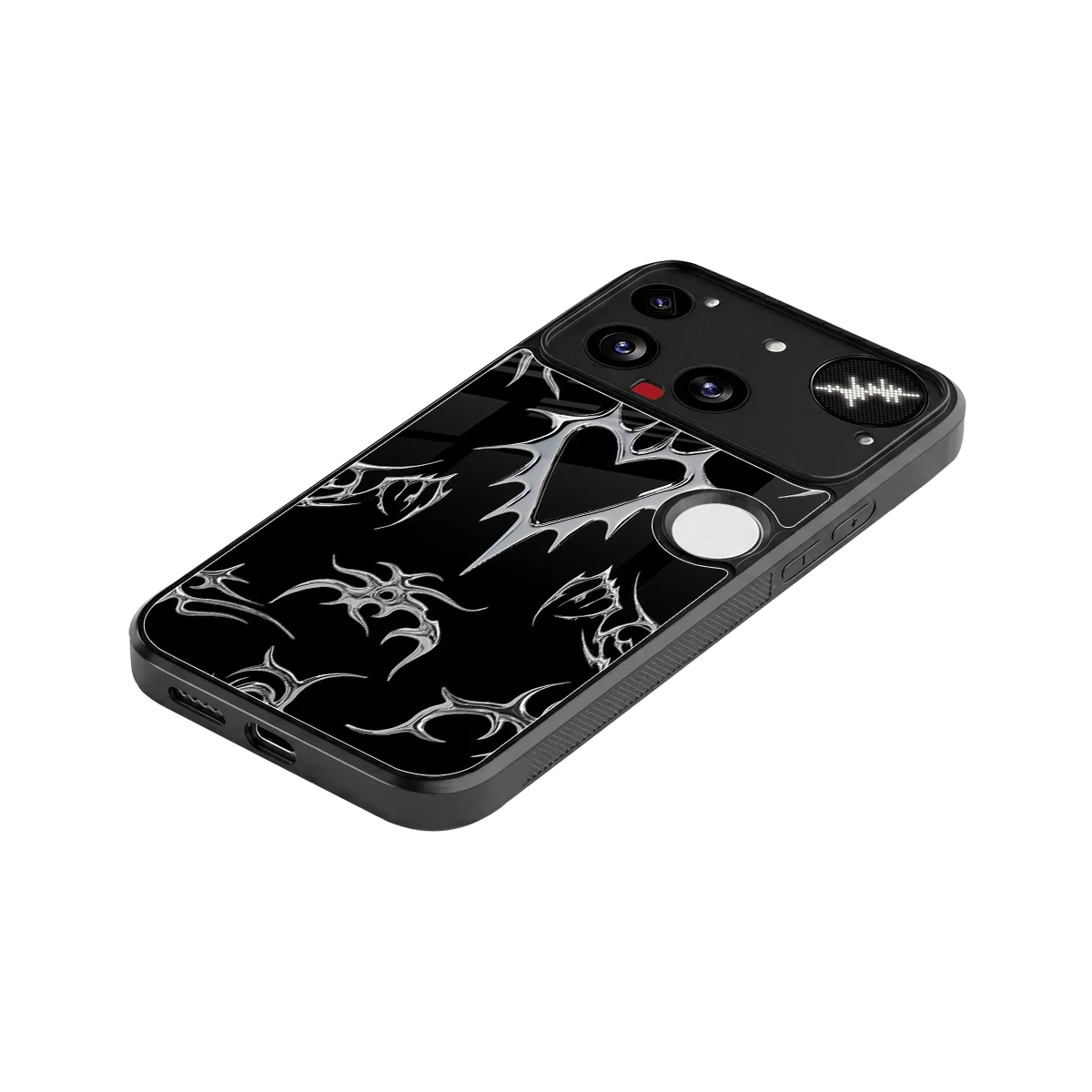 Metallic Love stylish phone case for nothing phone 3 | glossy glass and slim fit