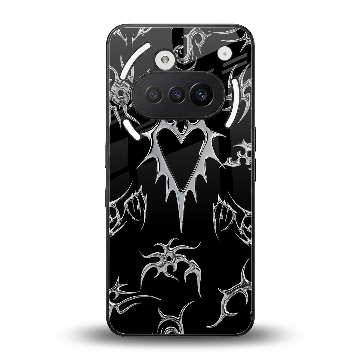 Metallic Love back phone cover | glass case for nothing phone 3a