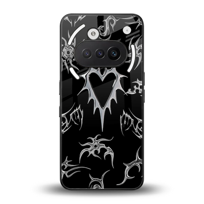 Metallic Love back phone cover | glass case for nothing phone 3a