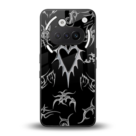 Metallic Love back phone cover | glass case for nothing phone 3a