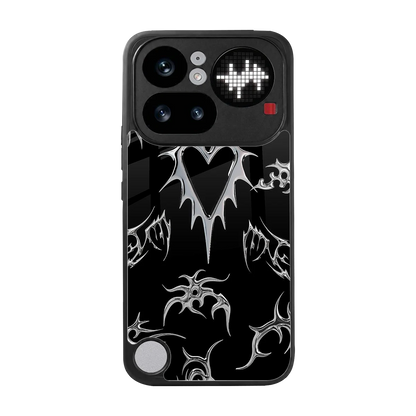 Metallic Love back phone cover | glass case for nothing phone 4a pro