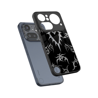 Metallic Love sleek nothing phone 4a pro cover with tempered glass back and TPU edges