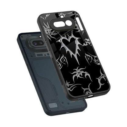 Metallic Love sleek nothing phone 4a cover with tempered glass back and TPU edges