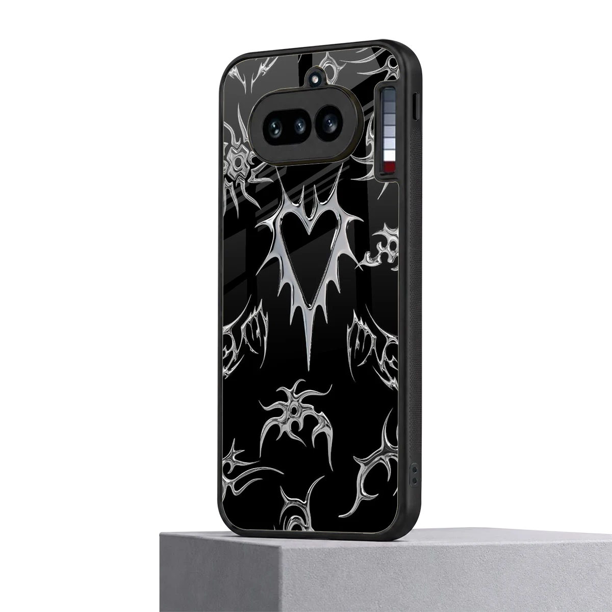 Metallic Love nothing phone 4a mobile cover | shockproof glass phone case