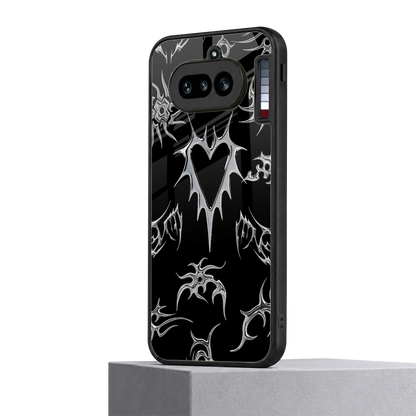 Metallic Love nothing phone 4a mobile cover | shockproof glass phone case