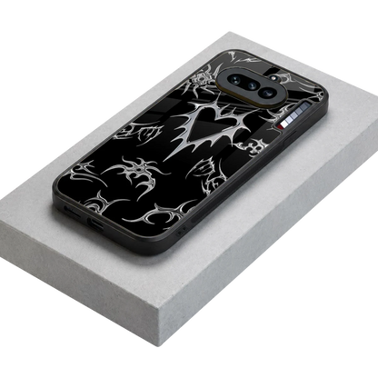 Metallic Love stylish phone case for nothing phone 4a | glossy glass and slim fit