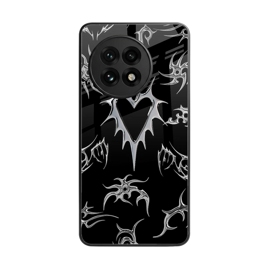 Metallic Love back phone cover | glass case for oneplus 13r