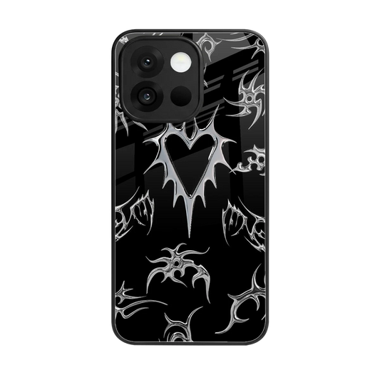Metallic Love back phone cover | glass case for oneplus 13s