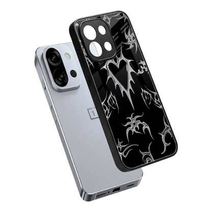 Metallic Love sleek oneplus 13s cover with tempered glass back and TPU edges