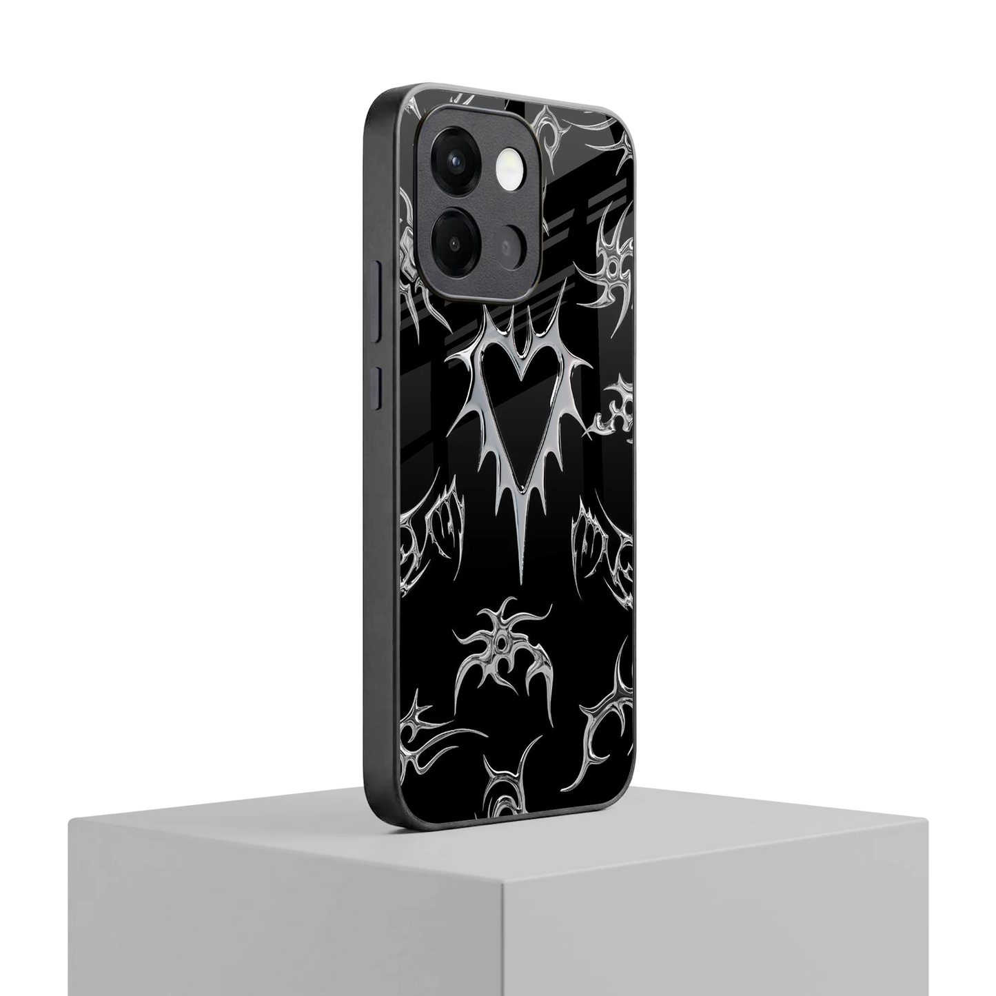 Metallic Love oneplus 13s mobile cover | shockproof glass phone case