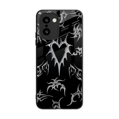 Metallic Love back phone cover | glass case for oneplus 15r