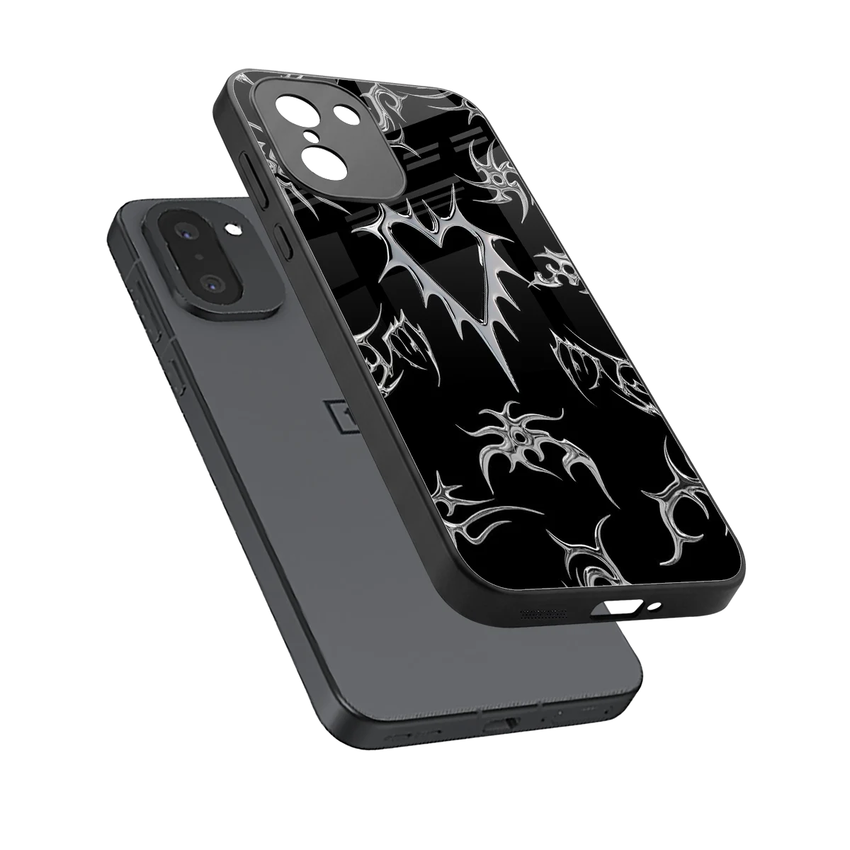 Metallic Love sleek oneplus 15r cover with tempered glass back and TPU edges