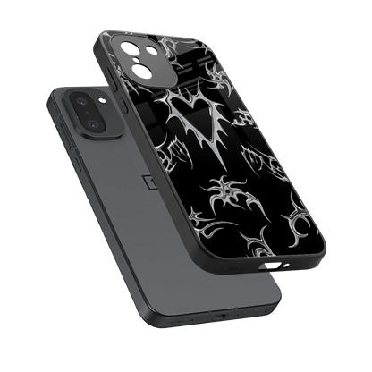 Metallic Love sleek oneplus 15r cover with tempered glass back and TPU edges