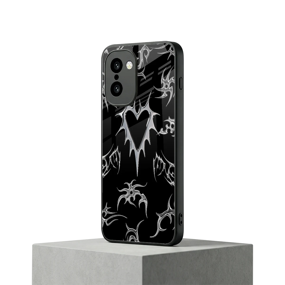 Metallic Love oneplus 15r mobile cover | shockproof glass phone case
