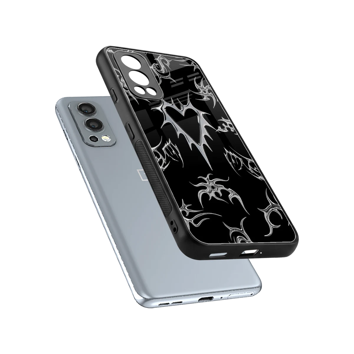 Metallic Love sleek oneplus nord 2 cover with tempered glass back and TPU edges