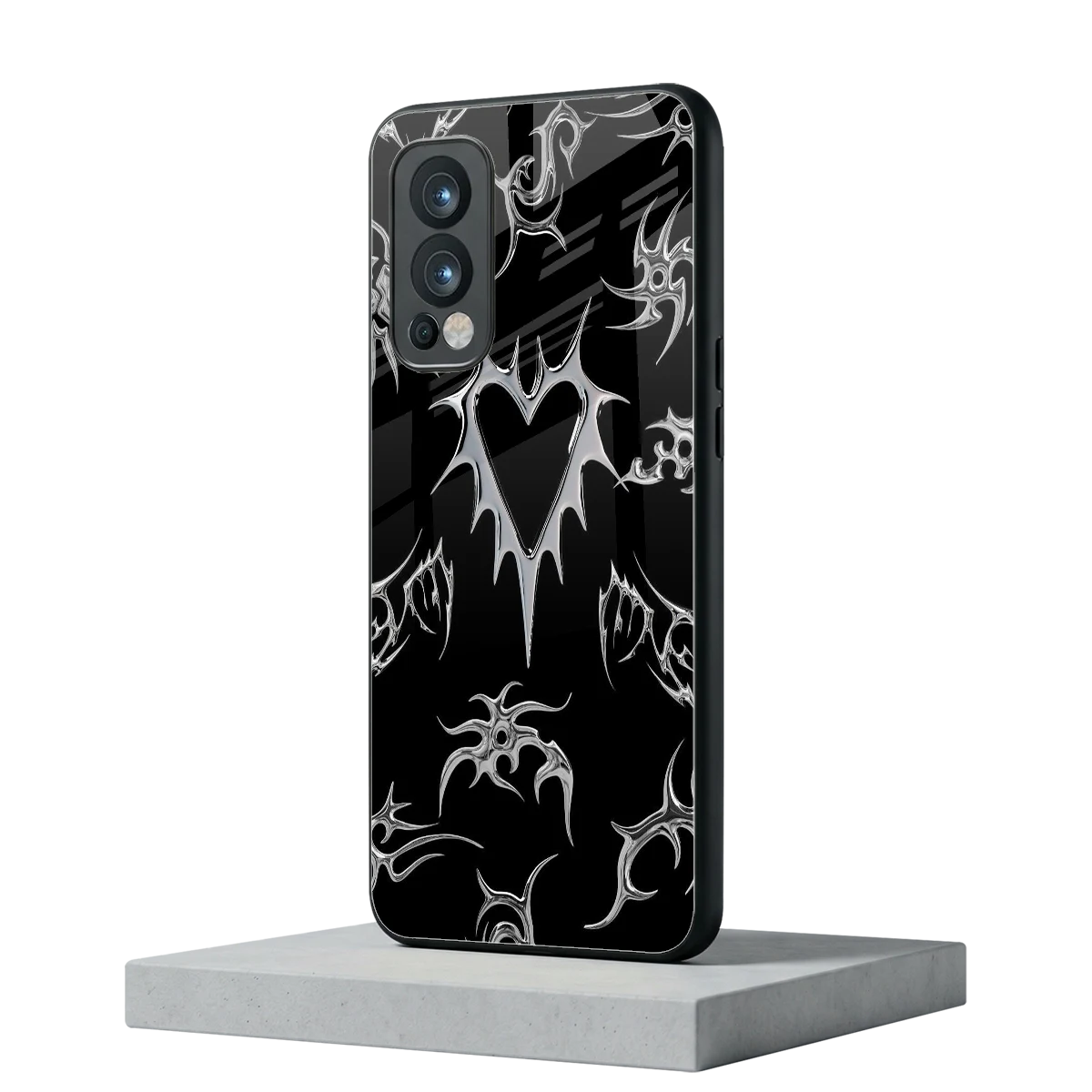 Metallic Love oneplus nord 2 mobile cover | shockproof glass phone case