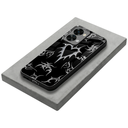 Metallic Love stylish phone case for oneplus nord 2t | glossy glass and slim fit