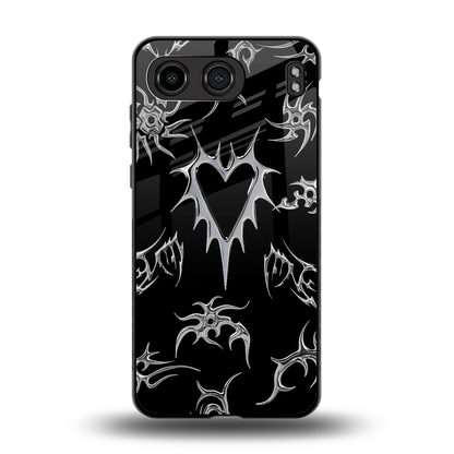 Metallic Love back phone cover | glass case for oneplus nord 4