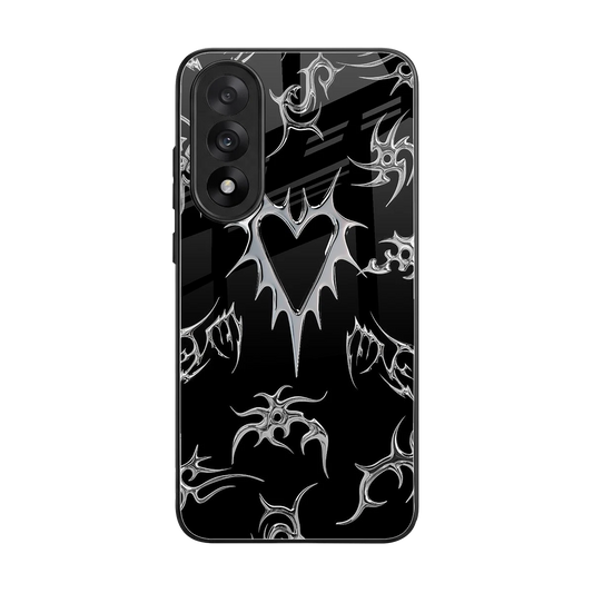 Metallic Love back phone cover | glass case for oneplus nord 5