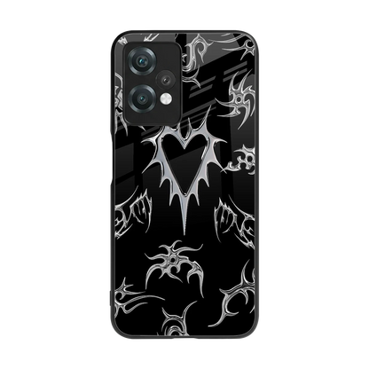 Metallic Love back phone cover | glass case for oneplus nord ce 2 lite