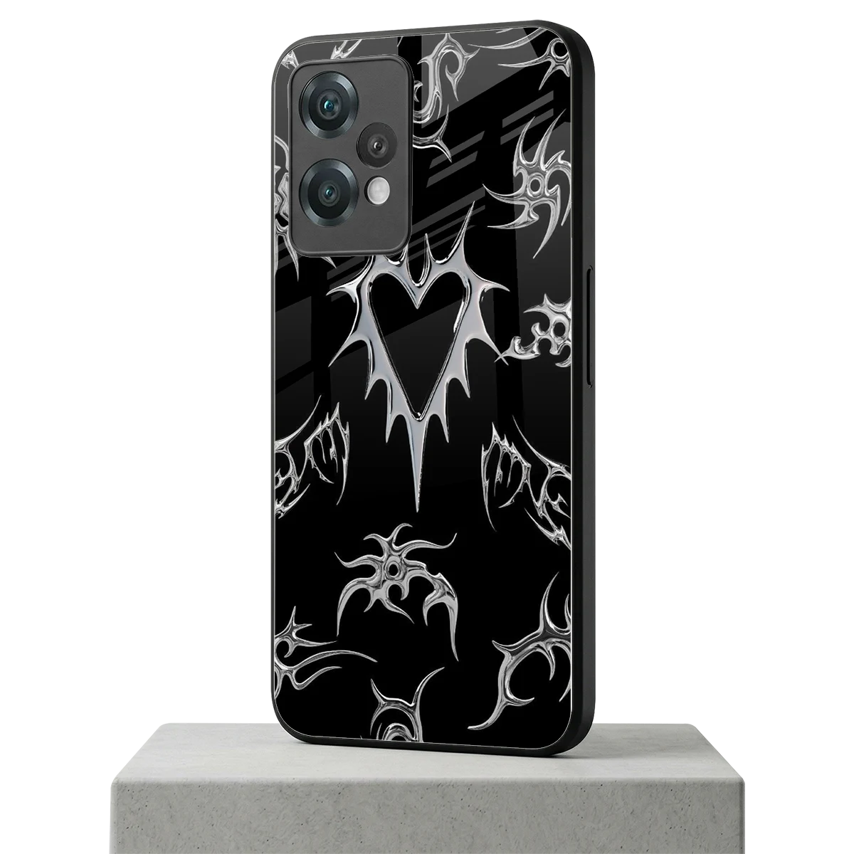 Metallic Love oneplus nord ce 2 lite mobile cover | shockproof glass phone case