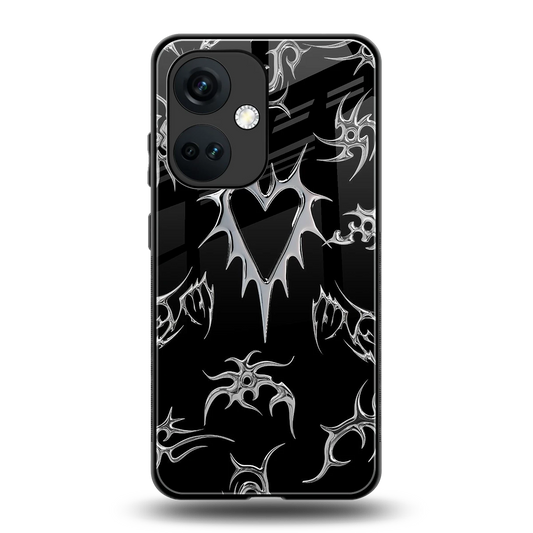 Metallic Love back phone cover | glass case for oneplus nord ce 3