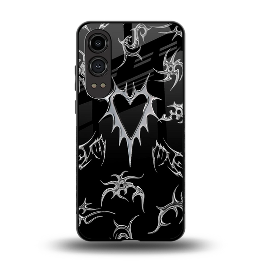 Metallic Love back phone cover | glass case for oneplus nord ce 4 lite