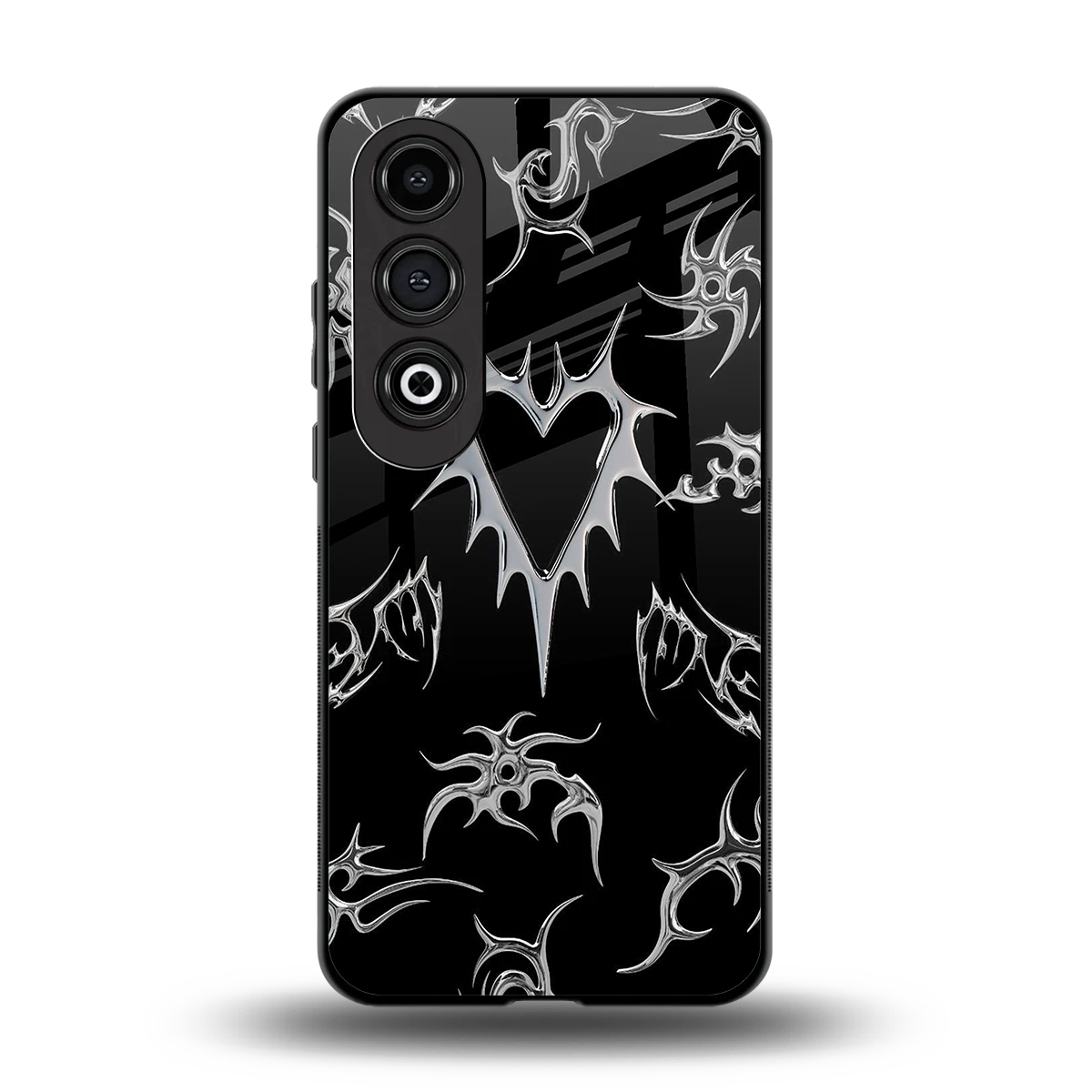 Metallic Love back phone cover | glass case for oneplus nord ce 4