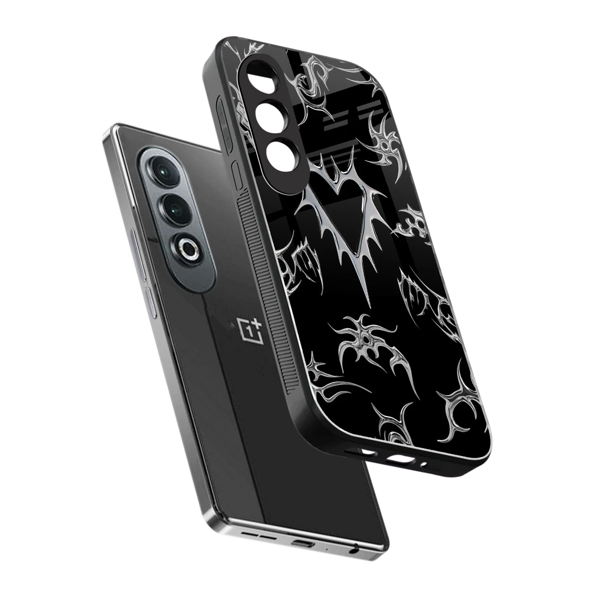 Metallic Love sleek oneplus nord ce 4 cover with tempered glass back and TPU edges