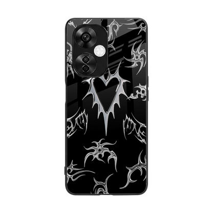 Metallic Love back phone cover | glass case for oneplus nord ce 3 lite
