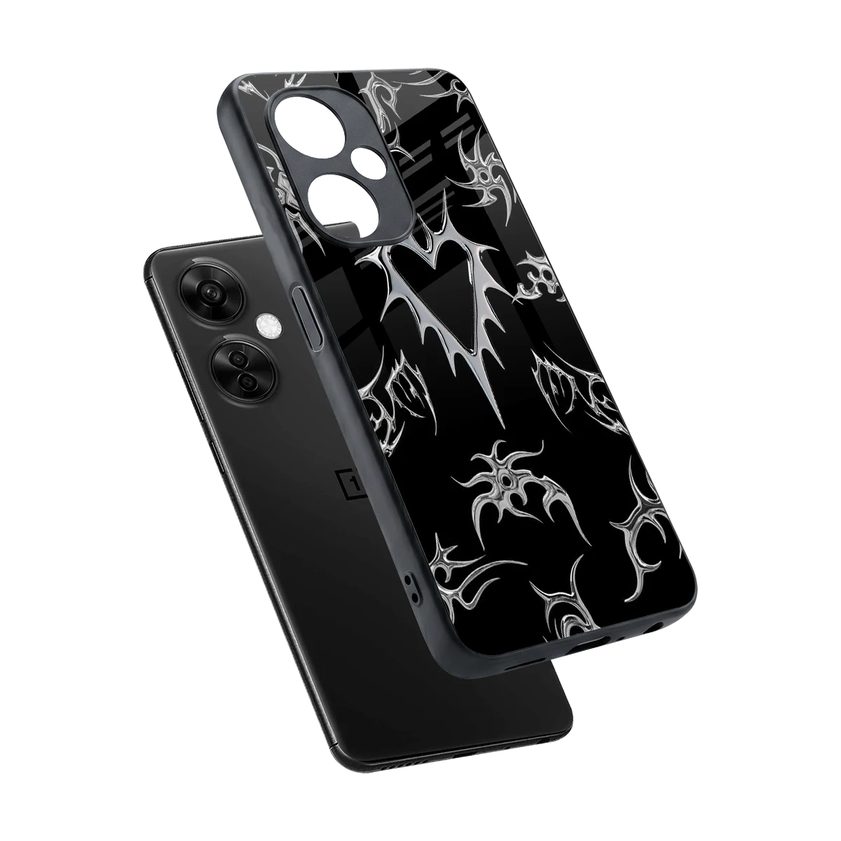 Metallic Love sleek oneplus nord ce 3 lite cover with tempered glass back and TPU edges
