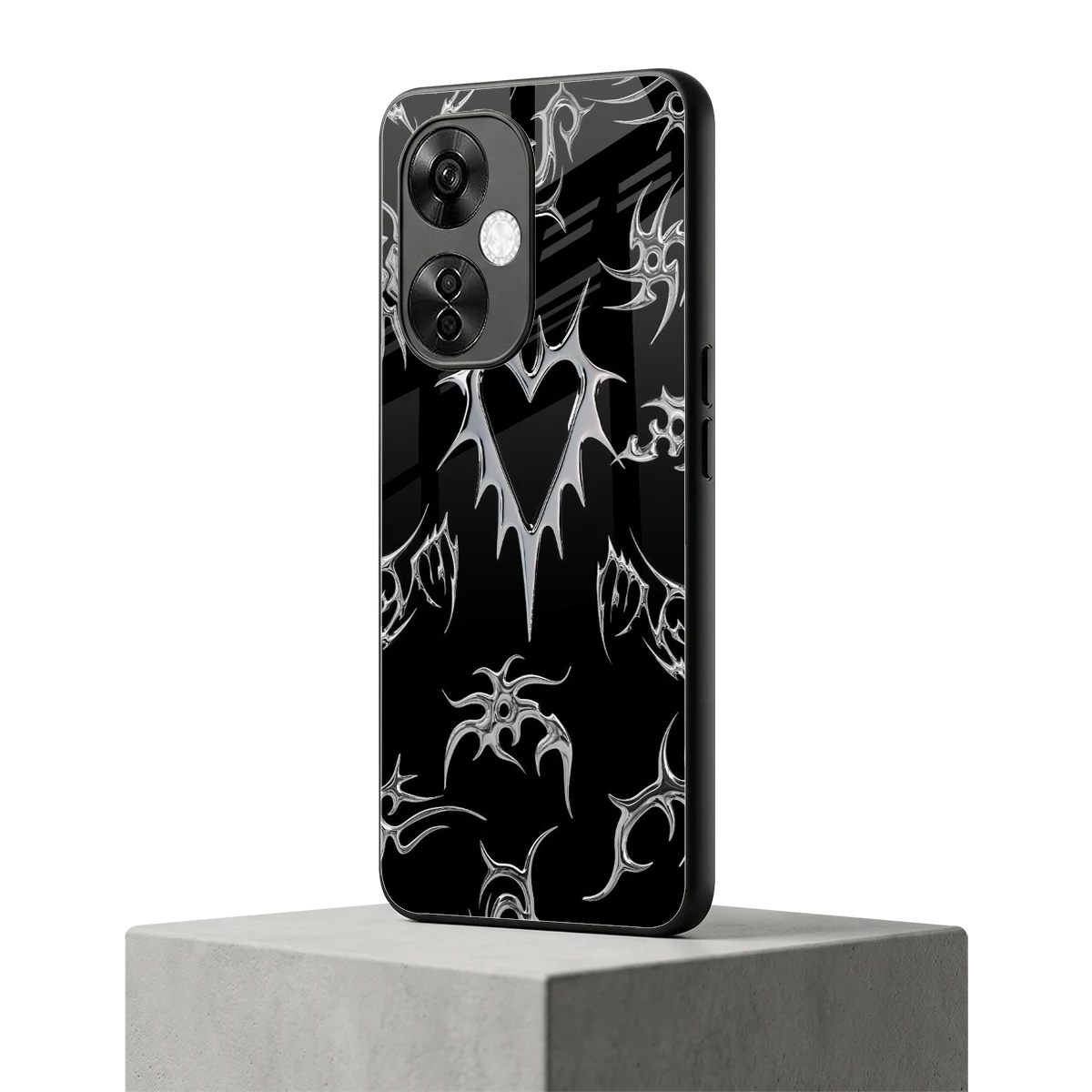 Metallic Love oneplus nord ce 3 lite mobile cover | shockproof glass phone case