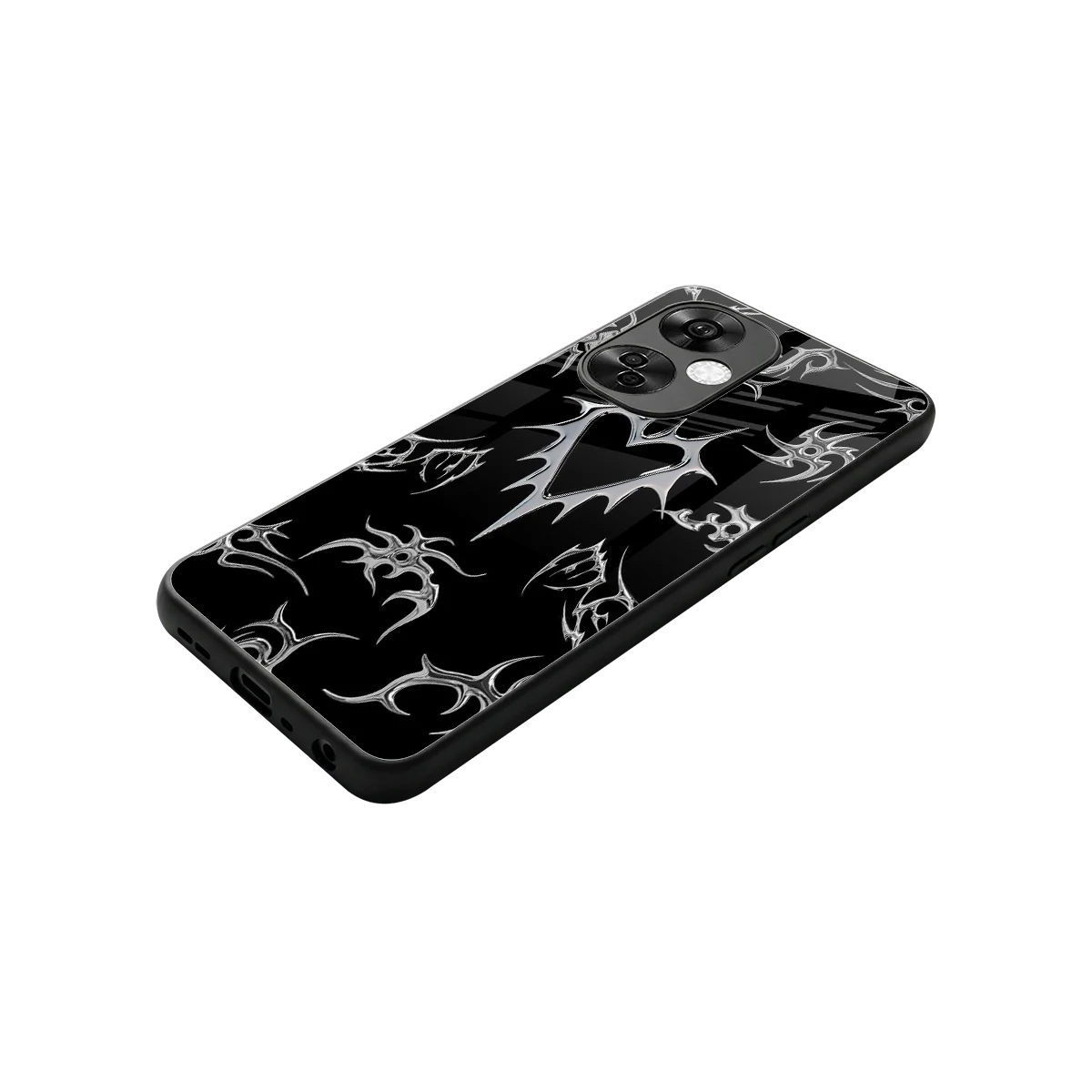 Metallic Love stylish phone case for oneplus nord ce 3 lite | glossy glass and slim fit