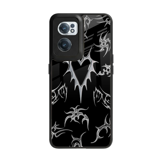 Metallic Love back phone cover | glass case for oneplus nord ce 2