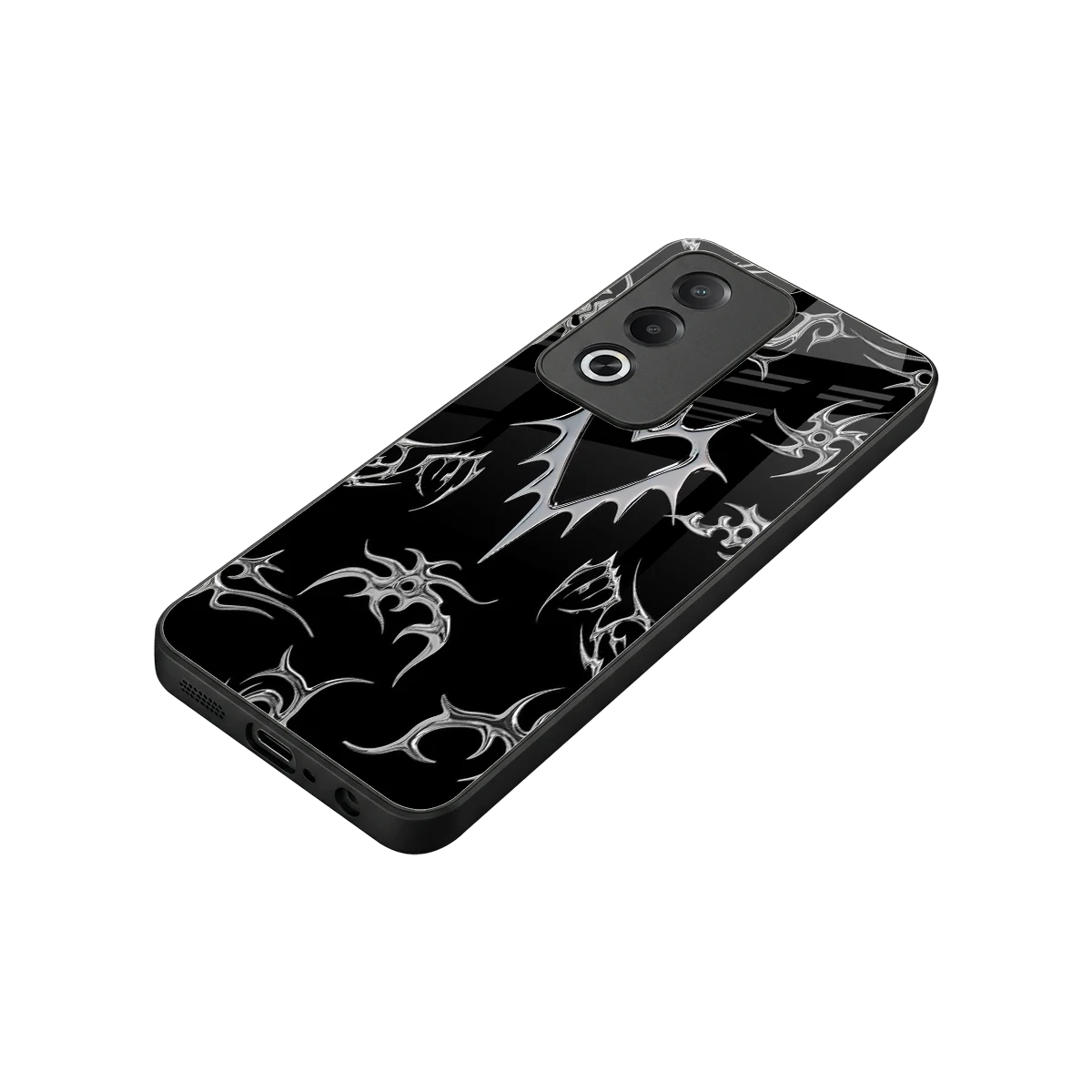 Metallic Love stylish phone case for oppo a3 pro | glossy glass and slim fit