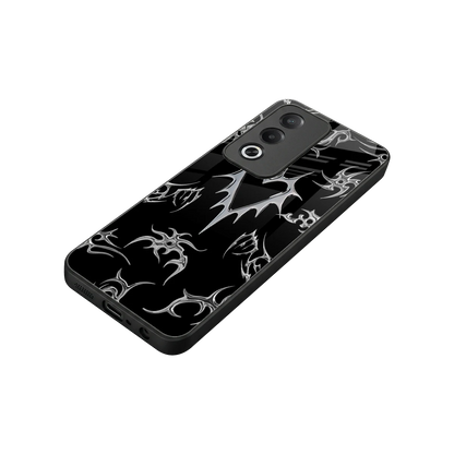 Metallic Love stylish phone case for oppo a3 pro | glossy glass and slim fit