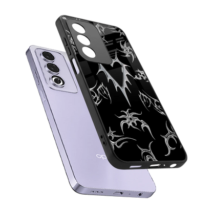 Metallic Love sleek oppo a3 pro cover with tempered glass back and TPU edges