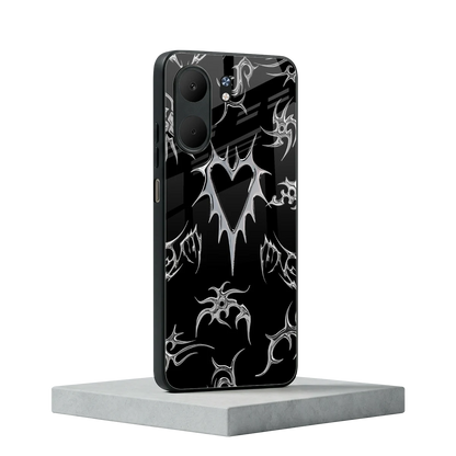 Metallic Love oppo a5x 5g mobile cover | shockproof glass phone case