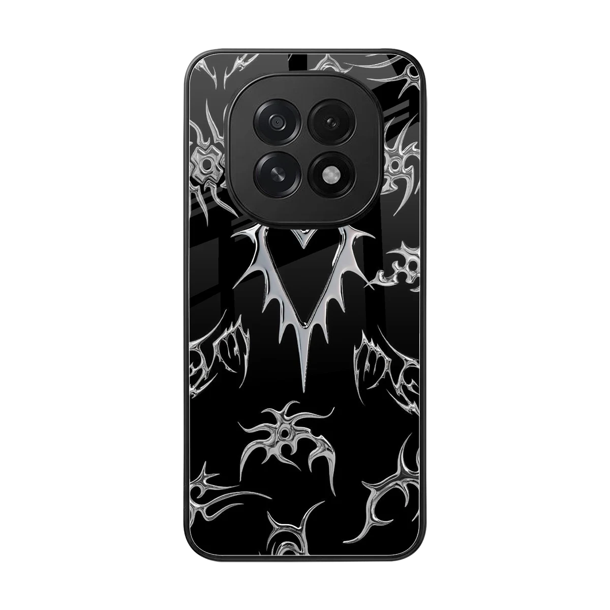 Metallic Love back phone cover | glass case for oppo f29 5g
