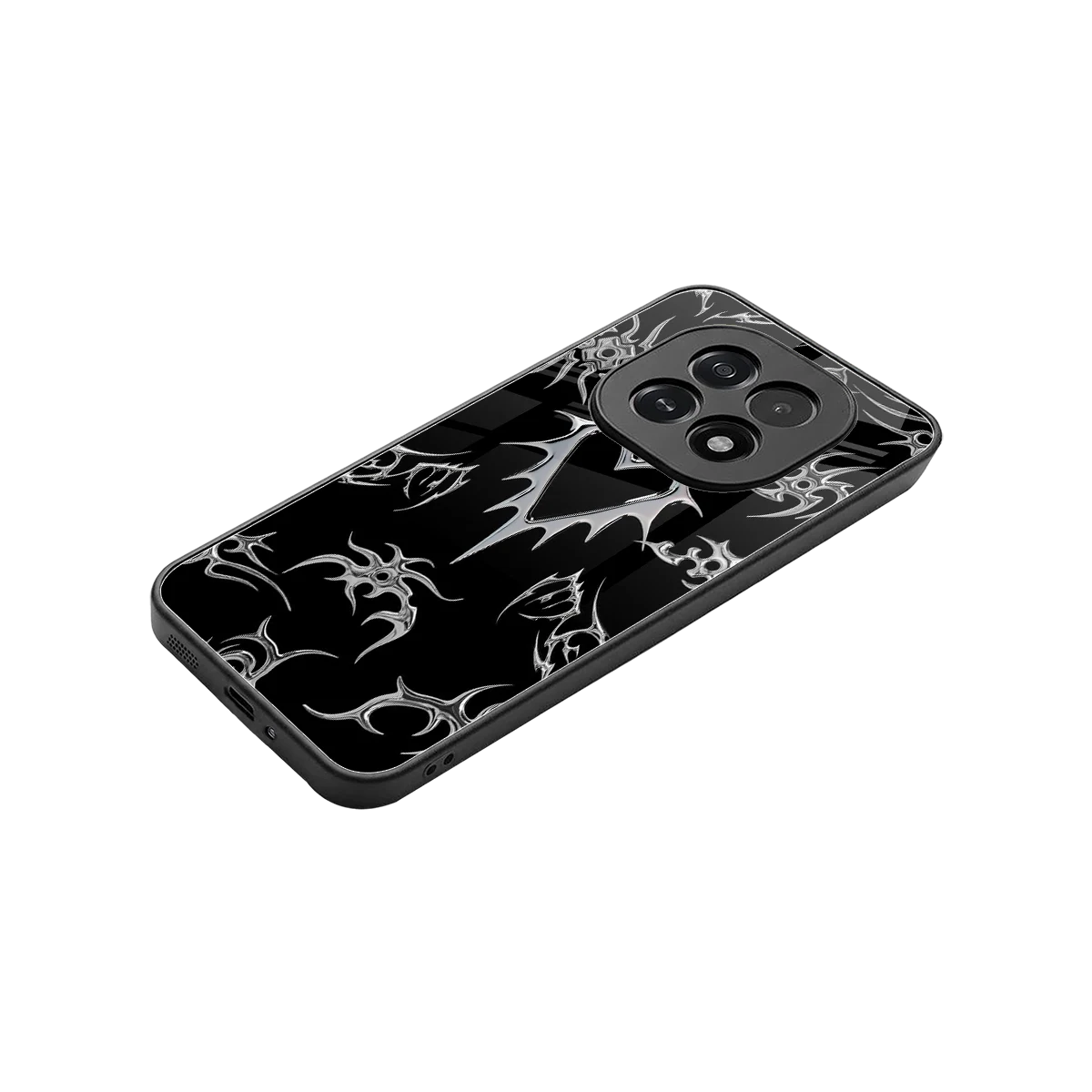 Metallic Love stylish phone case for oppo f29 5g | glossy glass and slim fit