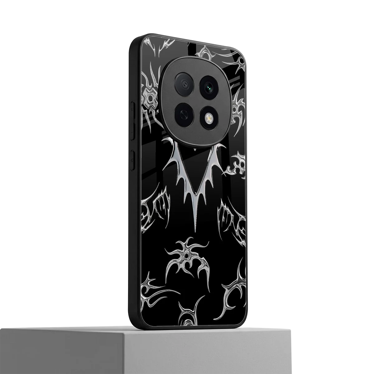 Metallic Love oppo f29 pro 5g mobile cover | shockproof glass phone case