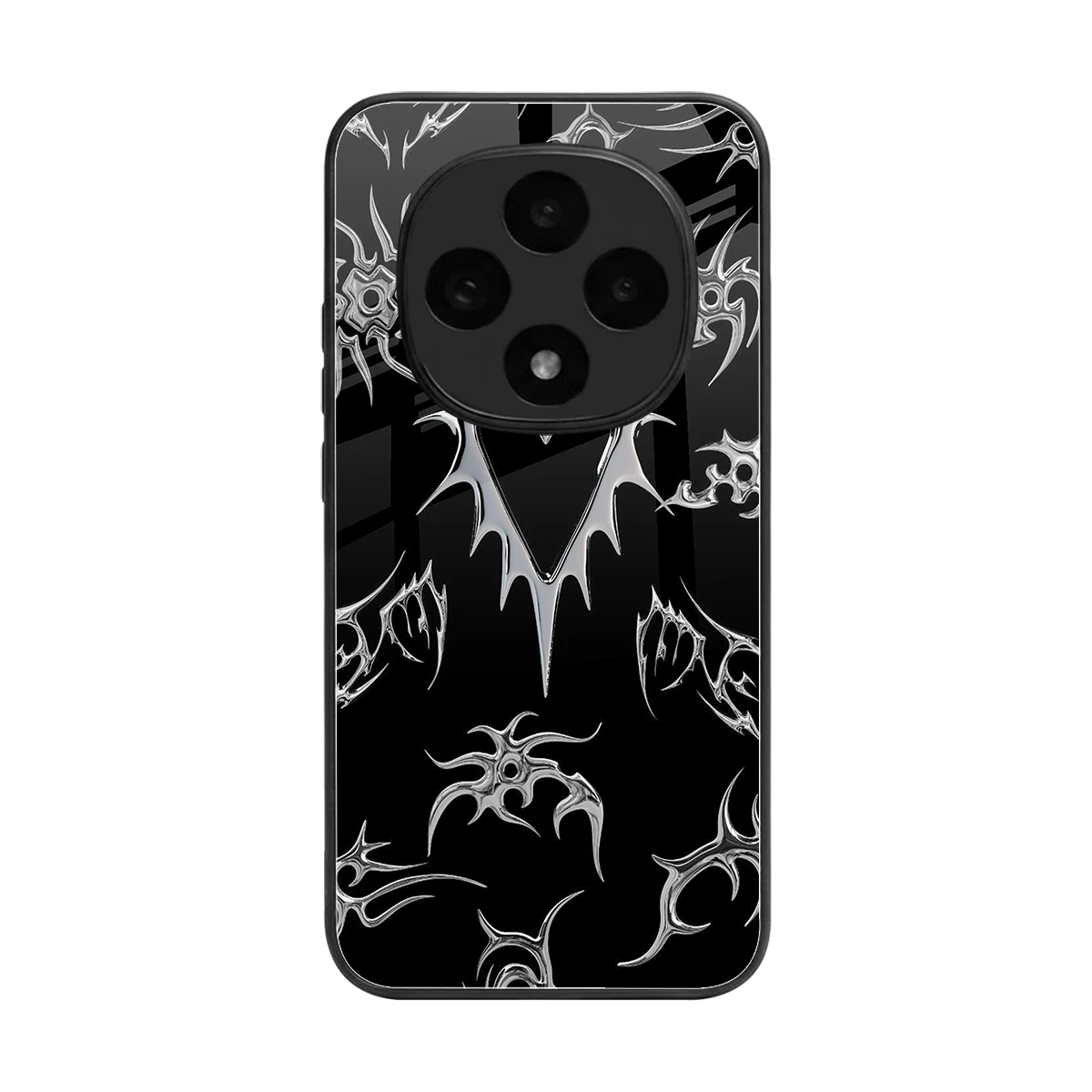 Metallic Love back phone cover | glass case for oppo f31 pro 5g