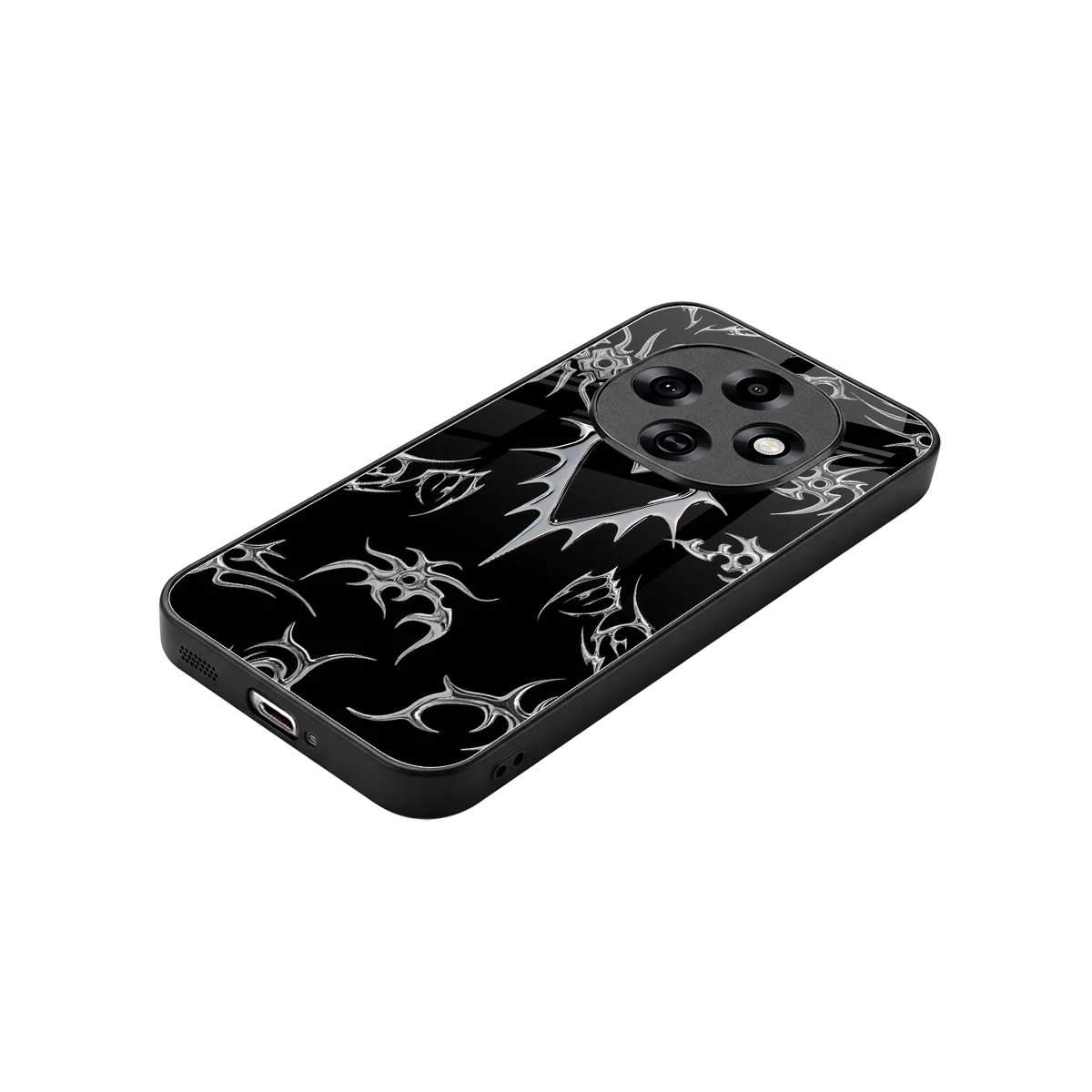 Metallic Love stylish phone case for oppo f31 pro 5g | glossy glass and slim fit