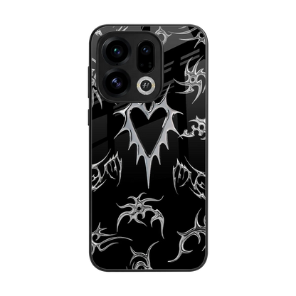 Metallic Love back phone cover | glass case for oppo find x9