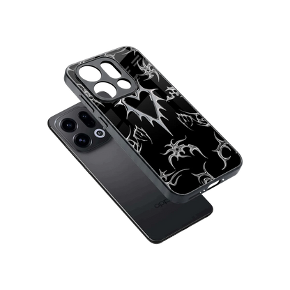 Metallic Love sleek oppo find x9 cover with tempered glass back and TPU edges
