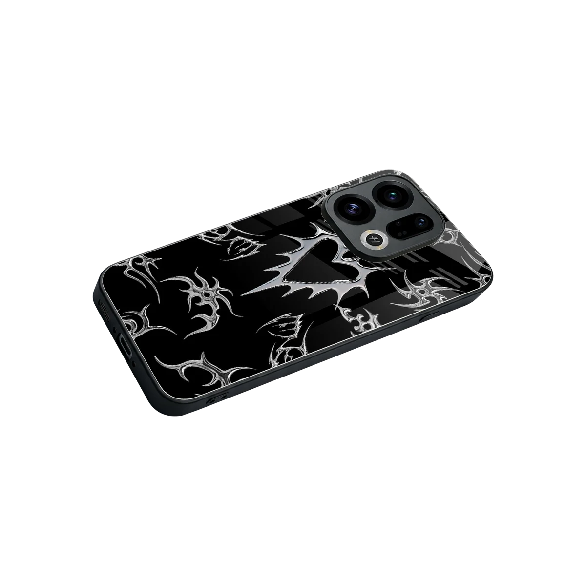 Metallic Love stylish phone case for oppo find x9 | glossy glass and slim fit