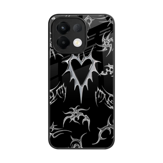 Metallic Love back phone cover | glass case for oppo k13 5g