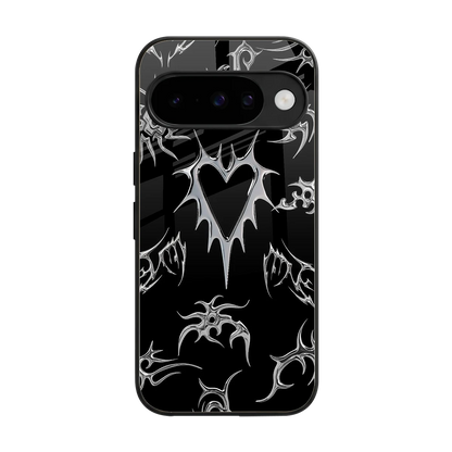 Metallic Love back phone cover | glass case for google pixel 10