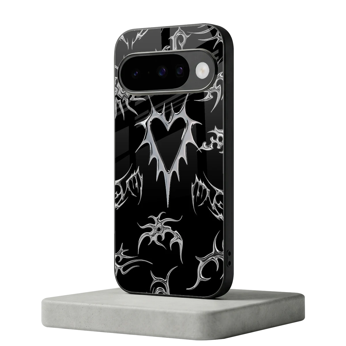 Metallic Love google pixel 10 mobile cover | shockproof glass phone case
