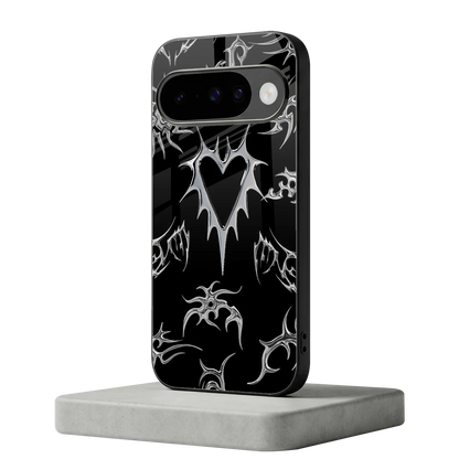 Metallic Love google pixel 10 mobile cover | shockproof glass phone case
